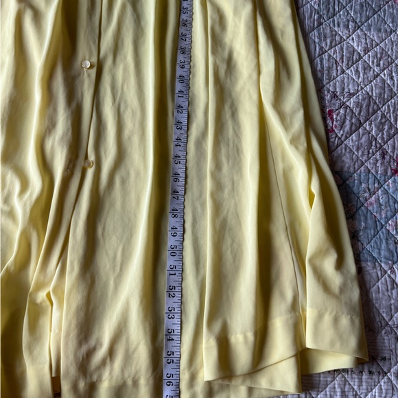 Vintage Linda Montréal Nylon Nightgown Yellow Flowers Embroidery One Size - Picture 11 of 15